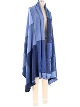 Blue Patchwork Recycled Cashmere Throw Accessory arcadeshops.com