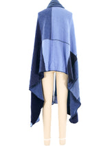 Blue Patchwork Recycled Cashmere Throw Accessory arcadeshops.com