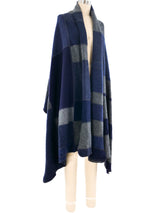 Blue and Grey Patchwork Recycled Cashmere Throw Accessory arcadeshops.com