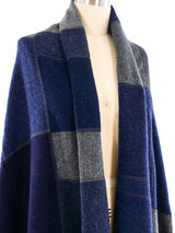 Blue and Grey Patchwork Recycled Cashmere Throw Accessory arcadeshops.com