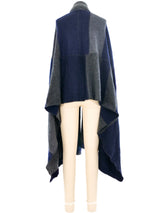 Blue and Grey Patchwork Recycled Cashmere Throw Accessory arcadeshops.com