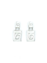 1980's Modernist Silver Clip On Earrings Jewelry arcadeshops.com