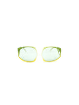 1970's Oversized Green Ombre Sunglasses Accessory arcadeshops.com