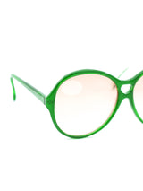 1970's Delotto Oversized Green Sunglasses Accessory arcadeshops.com
