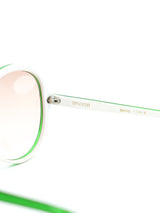 1970's Delotto Oversized Green Sunglasses Accessory arcadeshops.com