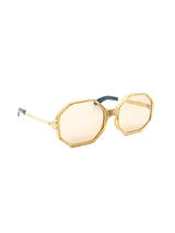 1960's Goldtone Octagonal Sunglasses Accessory arcadeshops.com