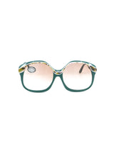 1970's Delotto Oversized Green Sunglasses Accessory arcadeshops.com