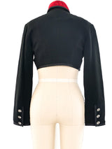Ozbek Velvet Cropped Jacket Jacket arcadeshops.com
