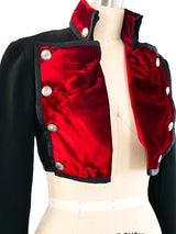 Ozbek Velvet Cropped Jacket Jacket arcadeshops.com