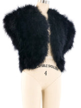 Black Marabou Feather Shrug Jacket arcadeshops.com
