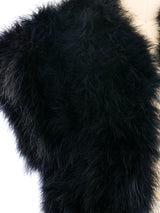 Black Marabou Feather Shrug Jacket arcadeshops.com