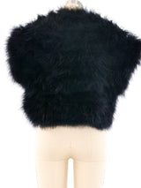 Black Marabou Feather Shrug Jacket arcadeshops.com