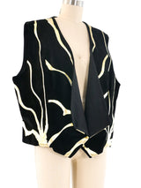 Terry and Toni Gold Painted Vest Jacket arcadeshops.com