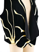 Terry and Toni Gold Painted Vest Jacket arcadeshops.com