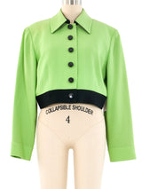 Christian Dior Lime Green Cropped Jacket Jacket arcadeshops.com