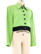 Christian Dior Lime Green Cropped Jacket Jacket arcadeshops.com