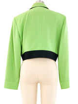 Christian Dior Lime Green Cropped Jacket Jacket arcadeshops.com