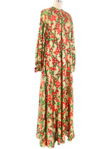 Metallic Floral Gown Dress arcadeshops.com