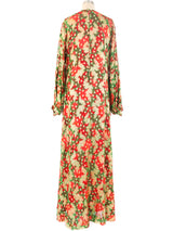 Metallic Floral Gown Dress arcadeshops.com