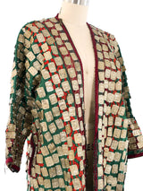 1970's Afghani Tin Coin Embellished Coat Jacket arcadeshops.com