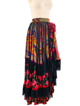 Dolce and Gabbana Tiered Floral Printed Skirt Bottom arcadeshops.com