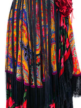 Dolce and Gabbana Tiered Floral Printed Skirt Bottom arcadeshops.com