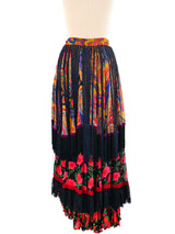 Dolce and Gabbana Tiered Floral Printed Skirt Bottom arcadeshops.com