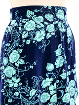 Emilio Pucci Floral Velvet Skirt Bottom arcadeshops.com