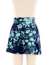 Emilio Pucci Floral Velvet Skirt Bottom arcadeshops.com