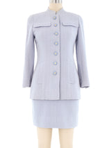Spring 1997 Chanel Periwinkle Wool Skirt Ensemble Suit arcadeshops.com
