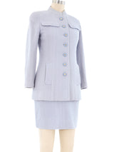 Spring 1997 Chanel Periwinkle Wool Skirt Ensemble Suit arcadeshops.com