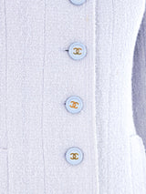 Spring 1997 Chanel Periwinkle Wool Skirt Ensemble Suit arcadeshops.com