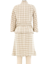Chanel Houndstooth Tweed Skirt Ensemble Suit arcadeshops.com