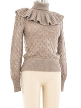 Mohair Ruffled Collar Sweater Top arcadeshops.com
