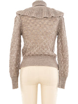 Mohair Ruffled Collar Sweater Top arcadeshops.com