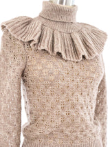 Mohair Ruffled Collar Sweater Top arcadeshops.com