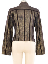 Christian Dior Metallic Bustier Jacket Top arcadeshops.com