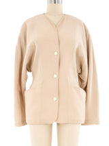 Thierry Mugler Beige Architectural Jacket Jacket arcadeshops.com