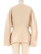 Thierry Mugler Beige Architectural Jacket Jacket arcadeshops.com