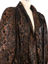 Snake Printed Suede Jacket Outerwear arcadeshops.com