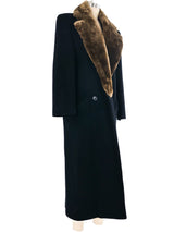 Perry Ellis Fur Trimmed Overcoat Outerwear arcadeshops.com