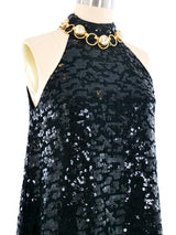 Sequined Sleeveless Swing Dress Dress arcadeshops.com