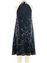 Sequined Sleeveless Swing Dress Dress arcadeshops.com