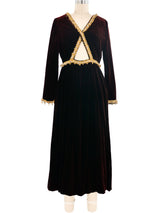 Oscar de la Renta Open Midriff Velvet Dress Dress arcadeshops.com