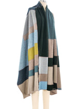 Green and Blue Patchwork Recycled Cashmere Throw Accessory arcadeshops.com