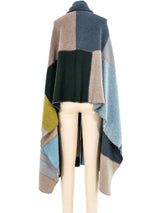 Green and Blue Patchwork Recycled Cashmere Throw Accessory arcadeshops.com