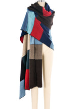 Multicolor Patchwork Recycled Cashmere Throw Accessory arcadeshops.com
