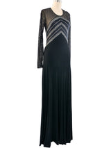 Giorgio di Sant'Angelo Rhinestone Accented Jersey Gown Dress arcadeshops.com