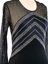 Giorgio di Sant'Angelo Rhinestone Accented Jersey Gown Dress arcadeshops.com