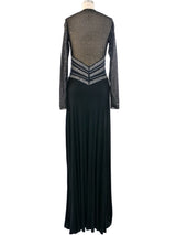 Giorgio di Sant'Angelo Rhinestone Accented Jersey Gown Dress arcadeshops.com